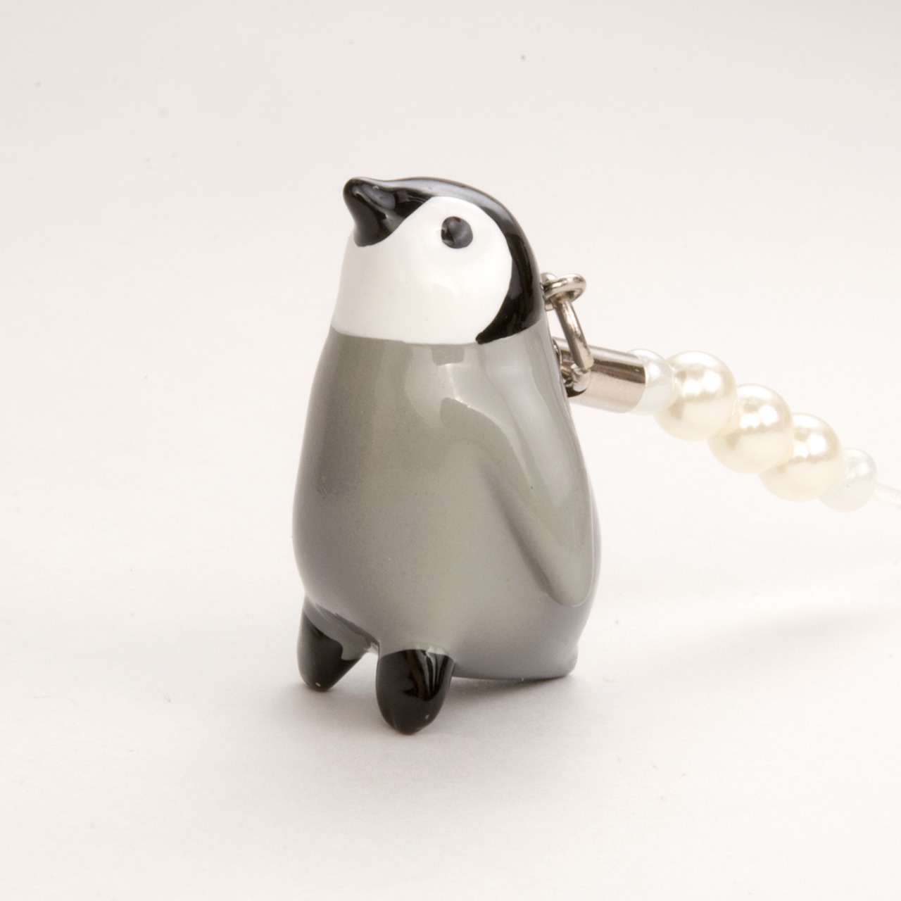 鳥シリーズ ペンギンストラップ グレー BO-4001