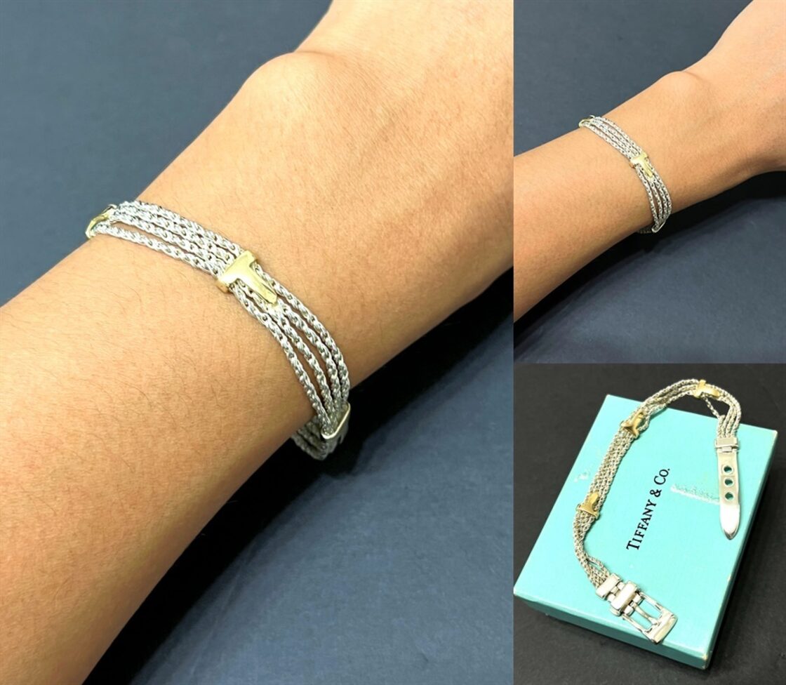 ティファニー Tiffany バングル ブレスレット sv925 ヴィンテージ 