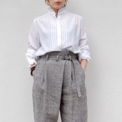 SIWALY  Wraped Short Check Pants