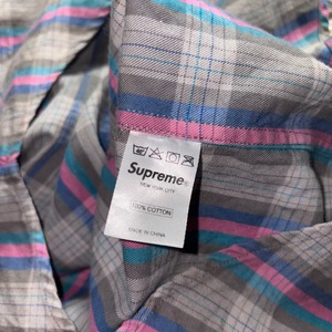 SUPREME cotton flannel shirt