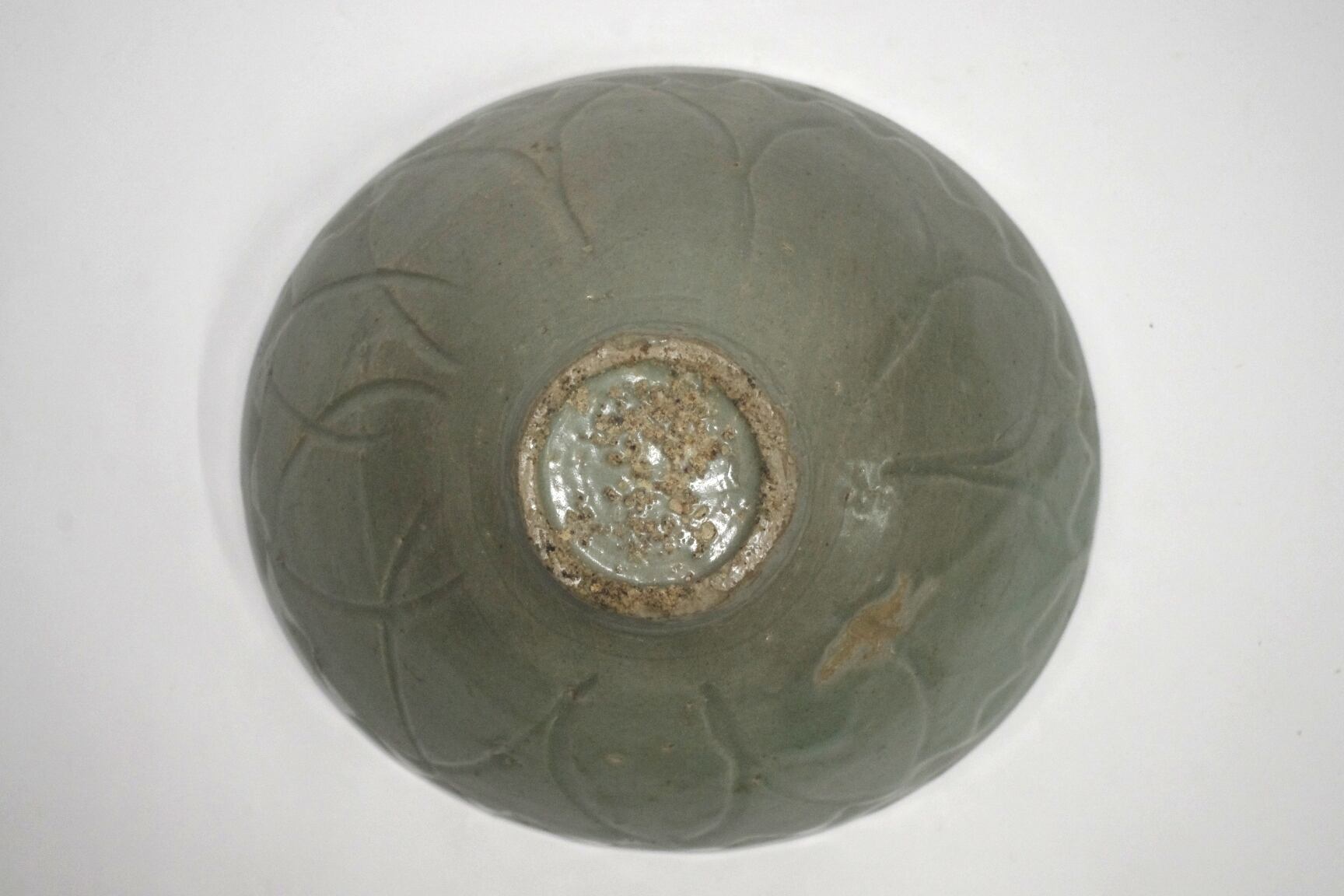 高麗青磁蓮弁紋碗 鉢 見込銀繕 | 中信木村美術店