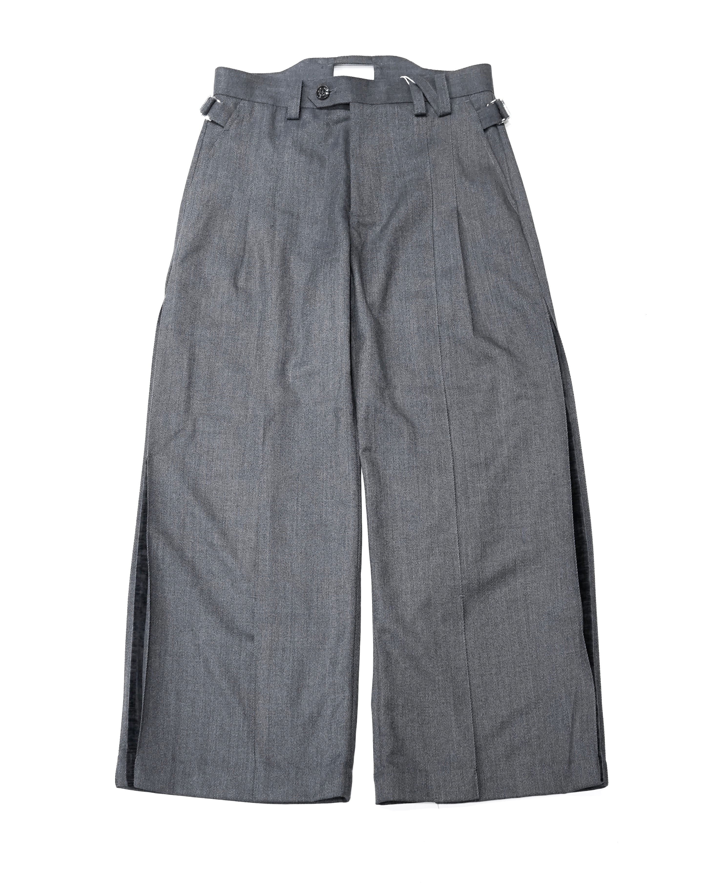 NULLUS AW25 ACCORDION PLEATES TAILORED TROUSERS | hypeofficial