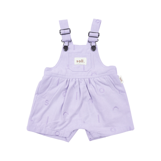 【soll. the label】Soll Pattern Short Overall - Lilac