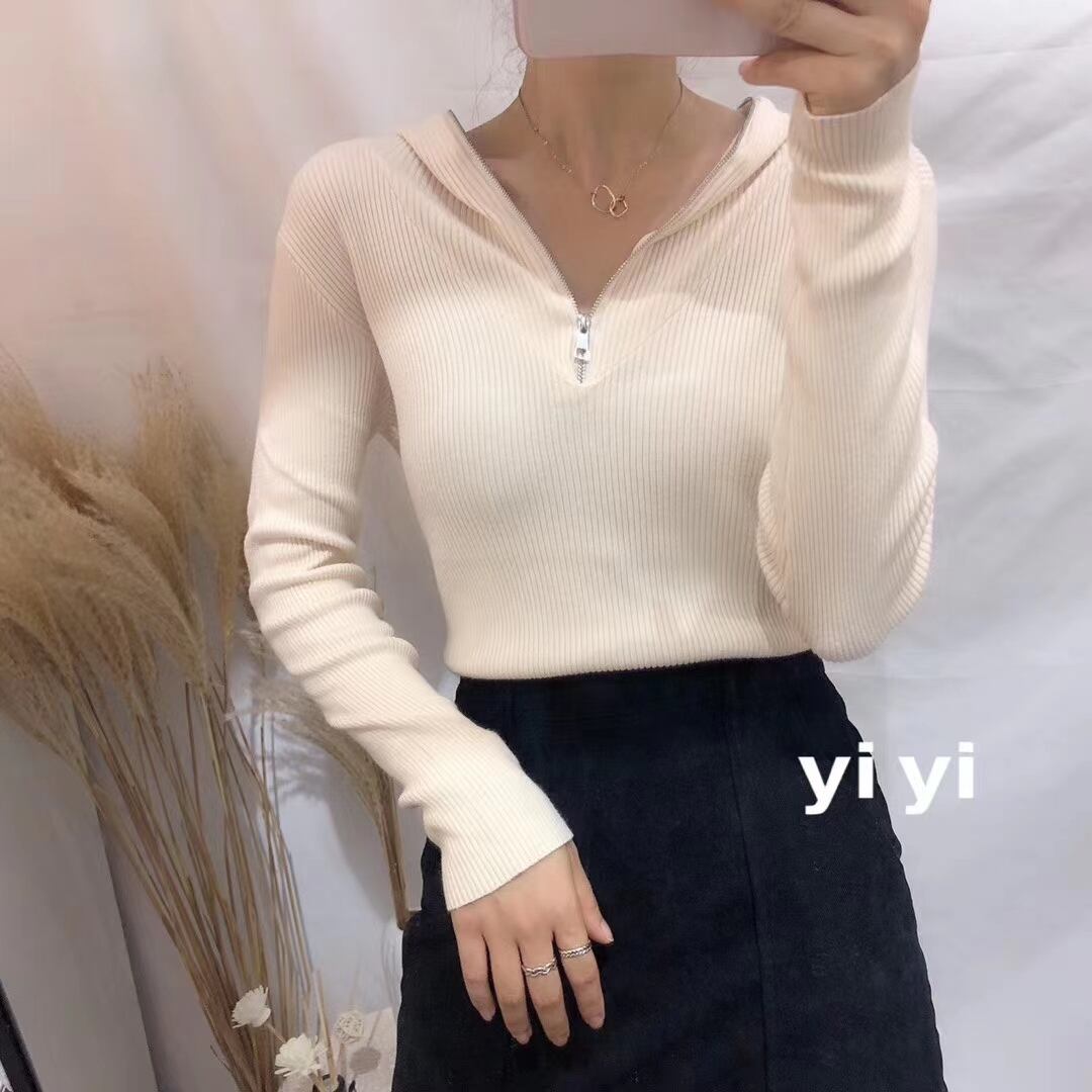 ハーフジップ　ニットフーディ　AJ111-540