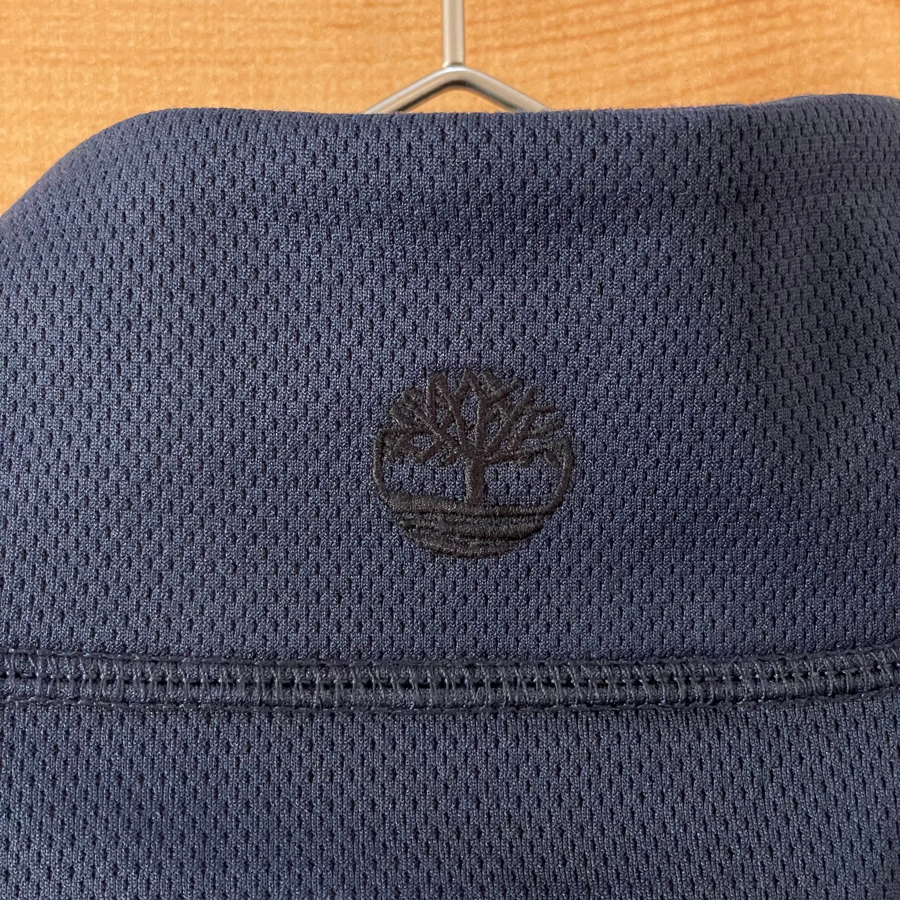 ティンバーランド 刺繍ロゴ ビッグプリント 紺色 L プルオーバー パーカー