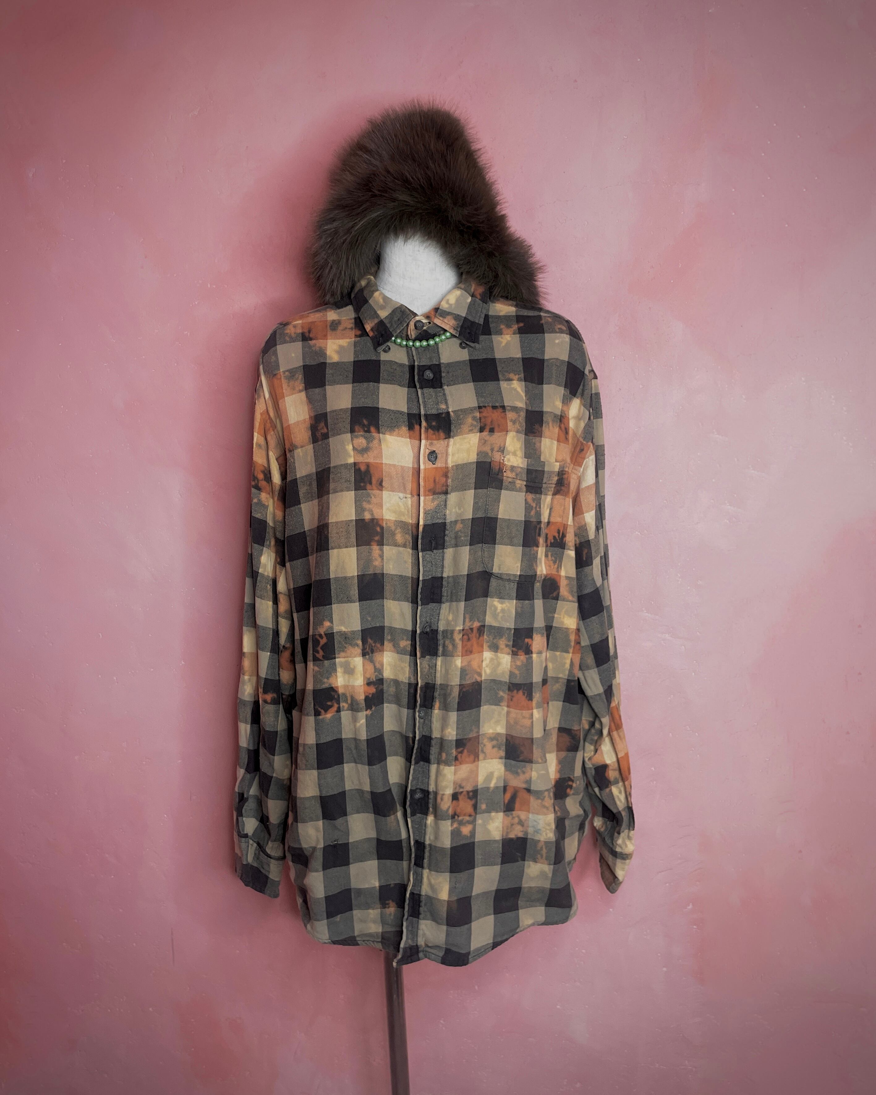 used bleach flannel shirt