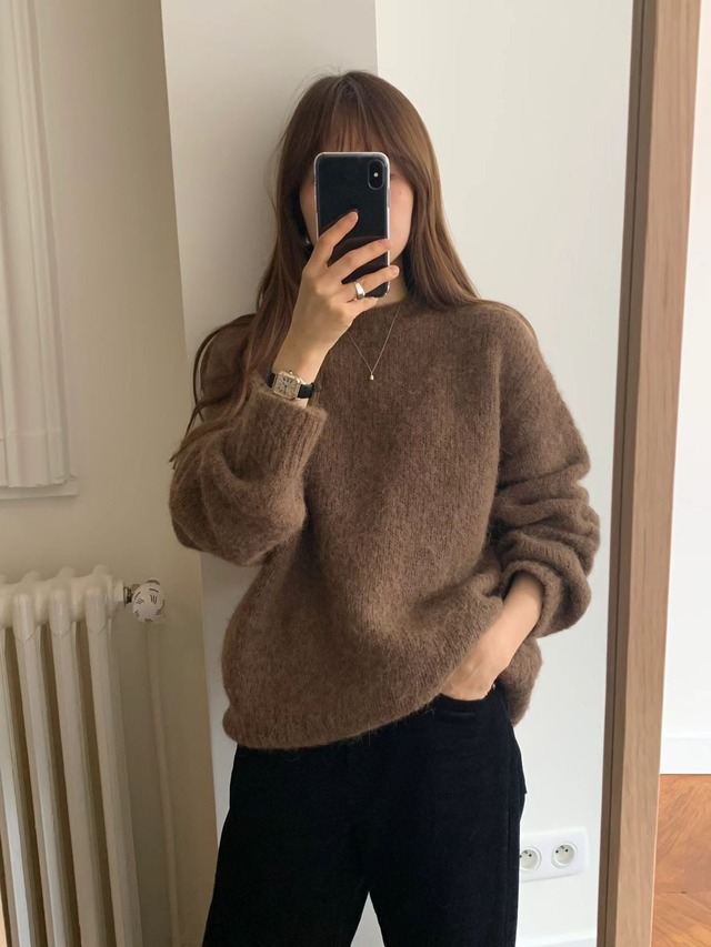 (OUNCE) wool  alpaca hair  knit / 3color