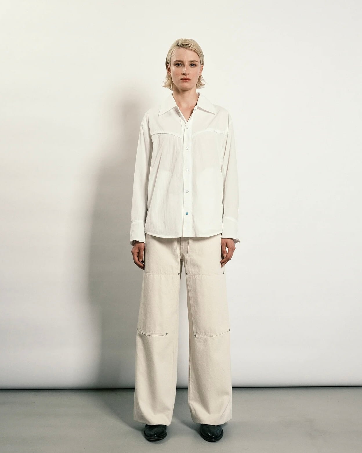 TANAKA】WORK JEAN TROUSERS - WHITE | idealclasse