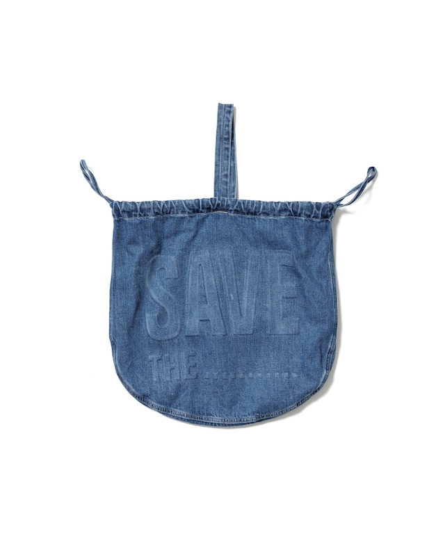 Sasquachfabrix./24SS-GOA-005 “KATHARINE HAMNETT” DENIM HELMET BAG(SAVE THE)