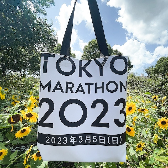 東京マラソン2023フラッグ アップサイクルバッグ（トート・中・内ポケ付）