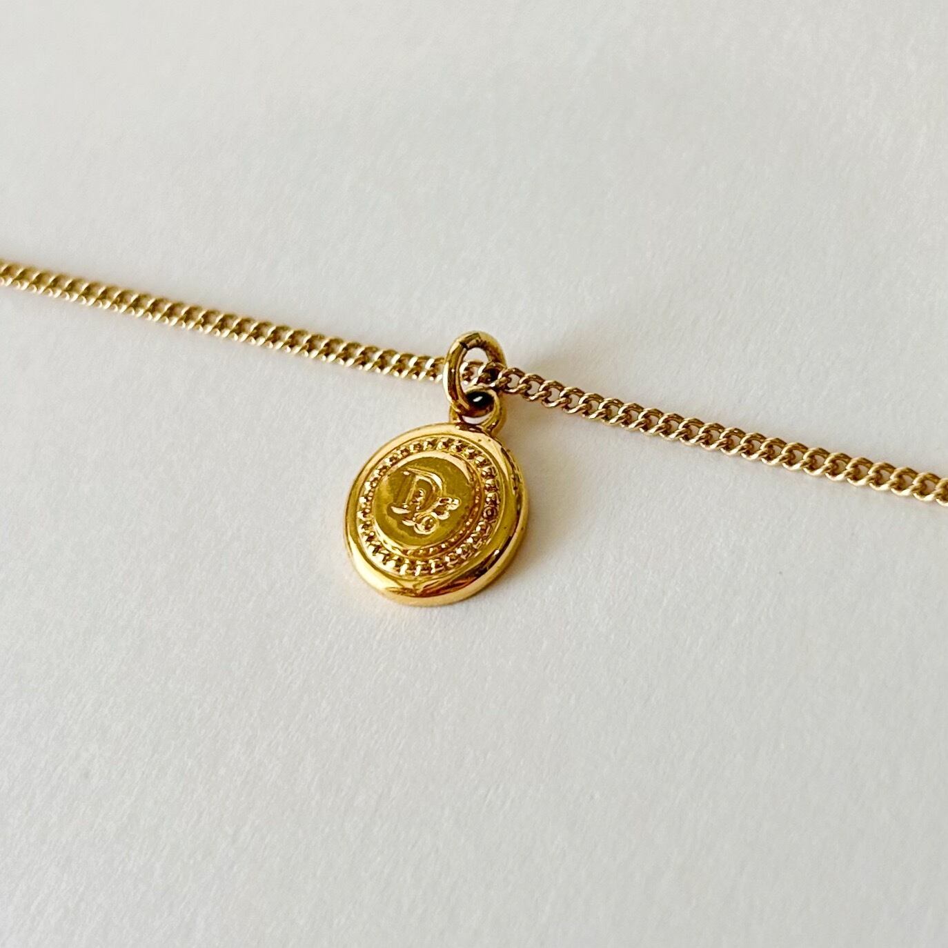 N5473】Christian Dior mini coin necklace/クリスチャンディオール
