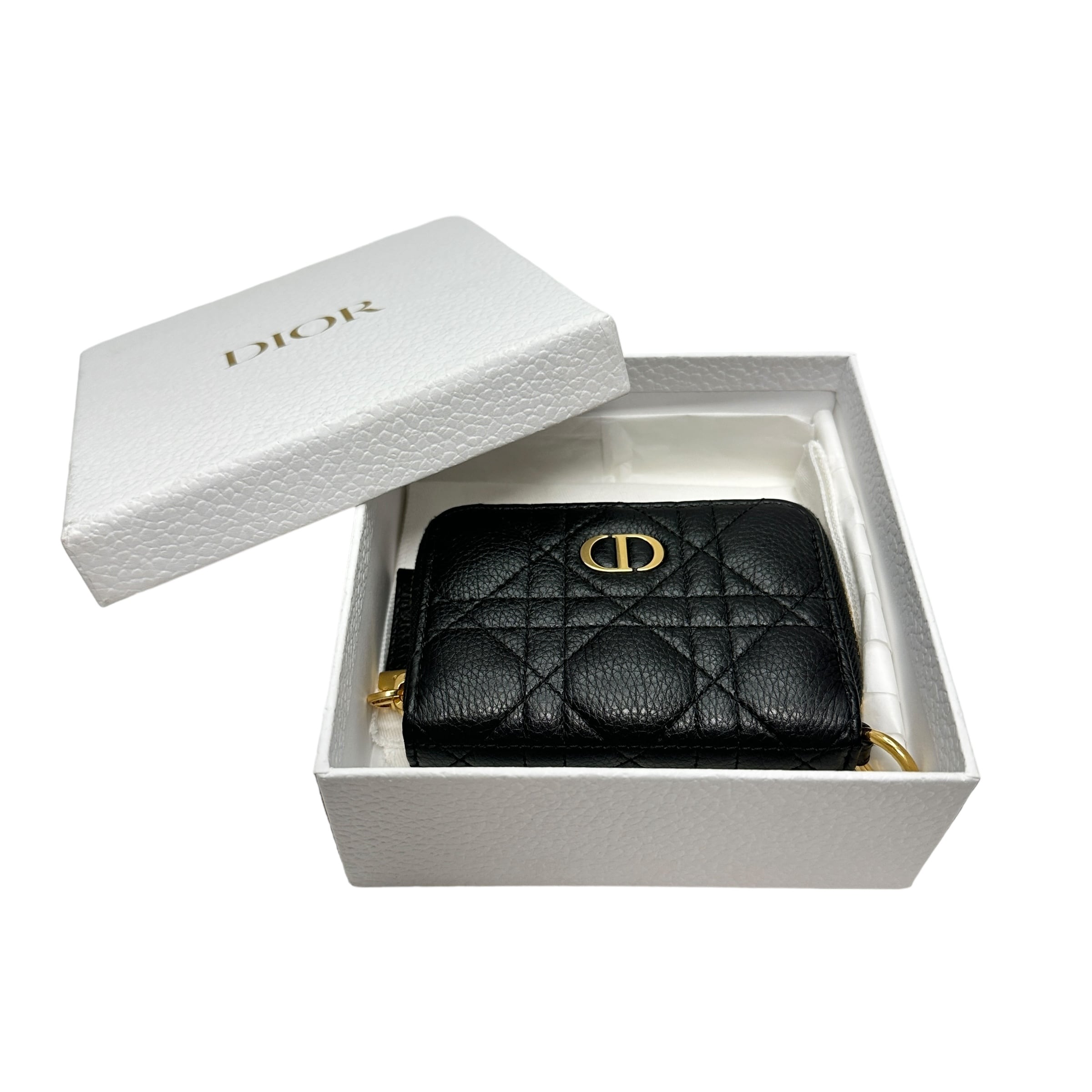 Christian Dior ディオール カナージュ カードケース ブラック Christian Dior ディオール カナージュ カードケース ブラック