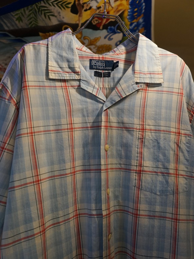 Polo by Ralph Lauren Andy Camp 100% Cotton Blue Red Plaid Short Sleeve Shirt