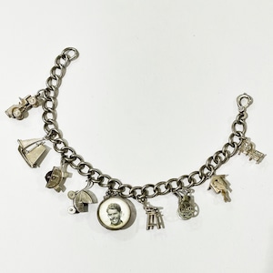 40's Vintage Sterling Charm Bracelet