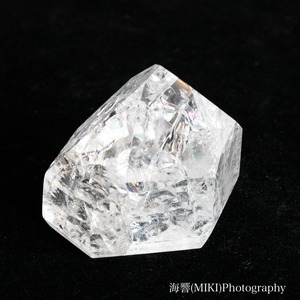 【海響(MIKI)セレクトクリスタル レインボークラック水晶 ポイント#094】エネルギークリアリング＆チャージ付き 浄化、保護、ヒーリング、瞑想に！ 送料無料