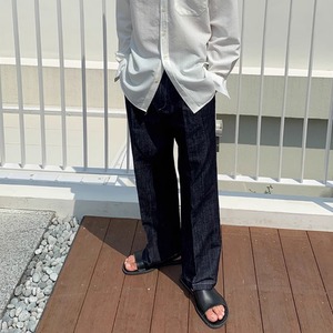 キレイめワイドレッグデニム　0657