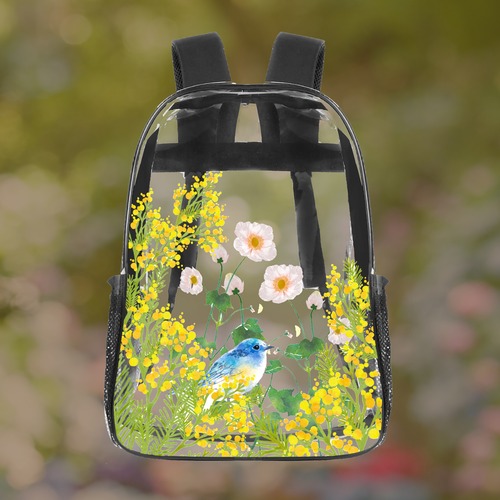 春と秋の花おでかけリュック(クリアバックパック)