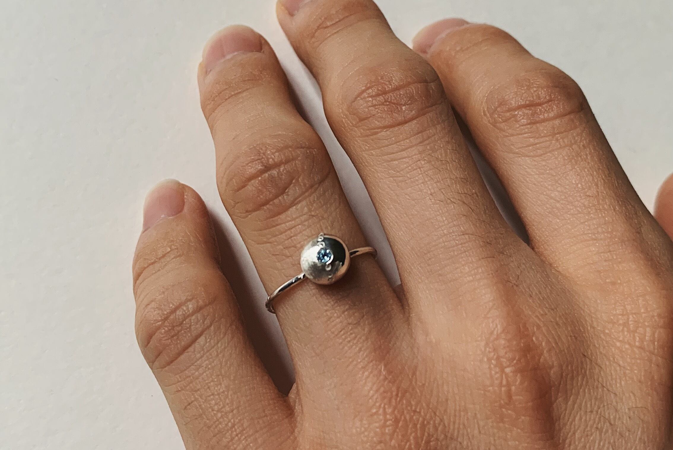 種 ブルートパーズ リング no,255