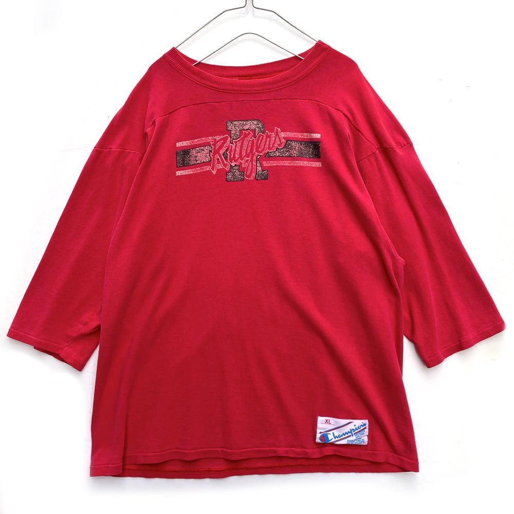 トップス 80's Champion Football Tee Champion Trico Tag [Champion] Vintage Football T-shirt [1980s