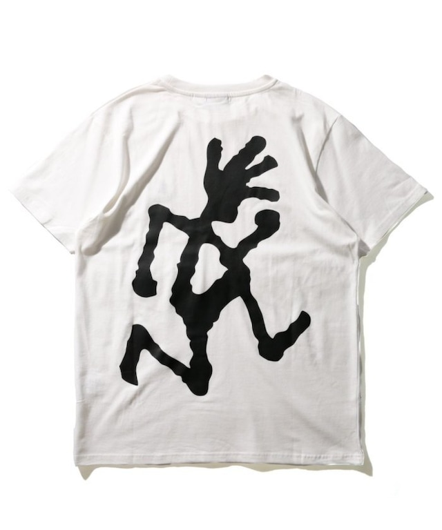 GRAMICCI (グラミチ) BIG RUNNINGMAN T (ビッグランニングマンTシャツ) バックプリントTシャツ ホワイト GUT-20S063