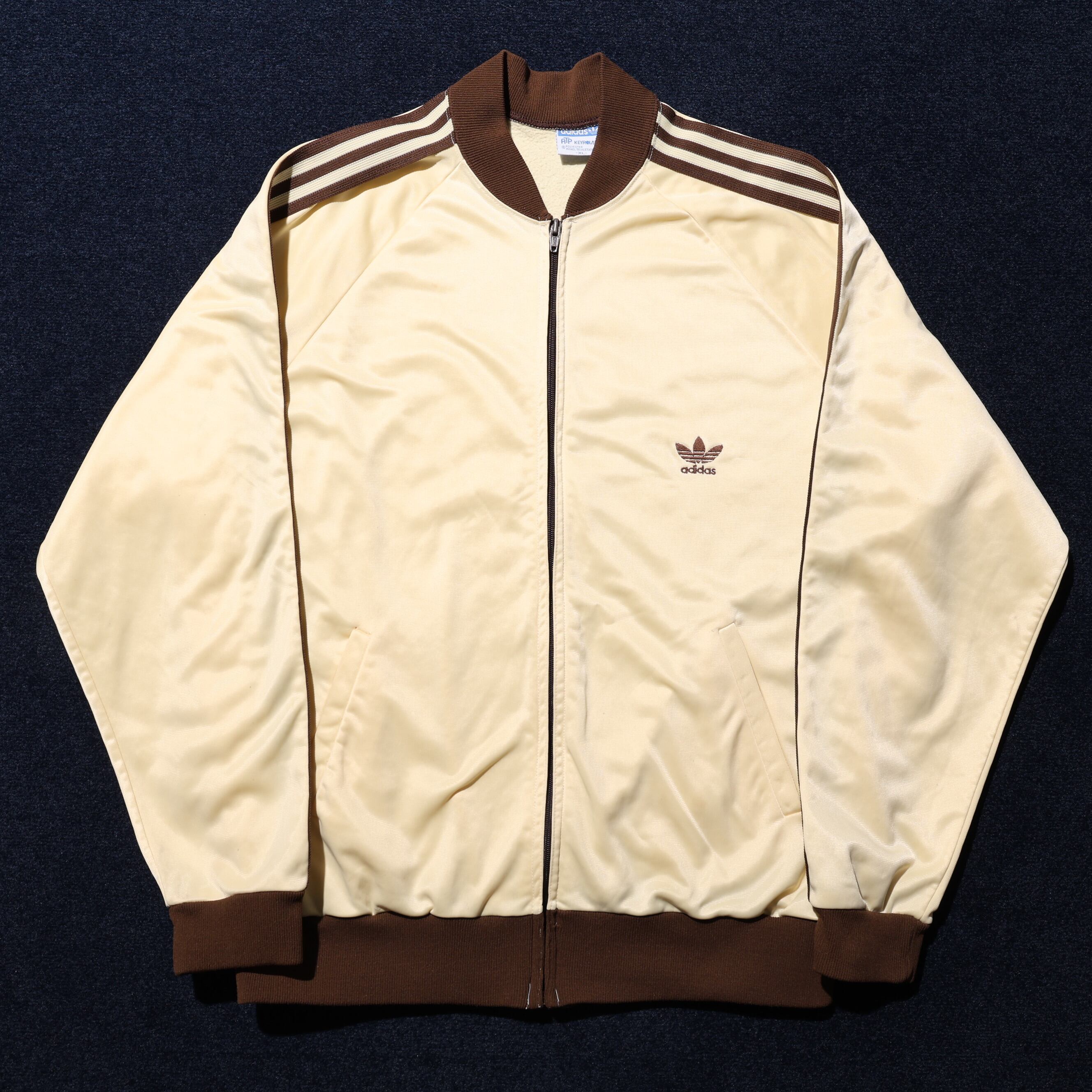 XL ベージュ×ブラウン ATP 80s USA adidas トラックジャケット 
