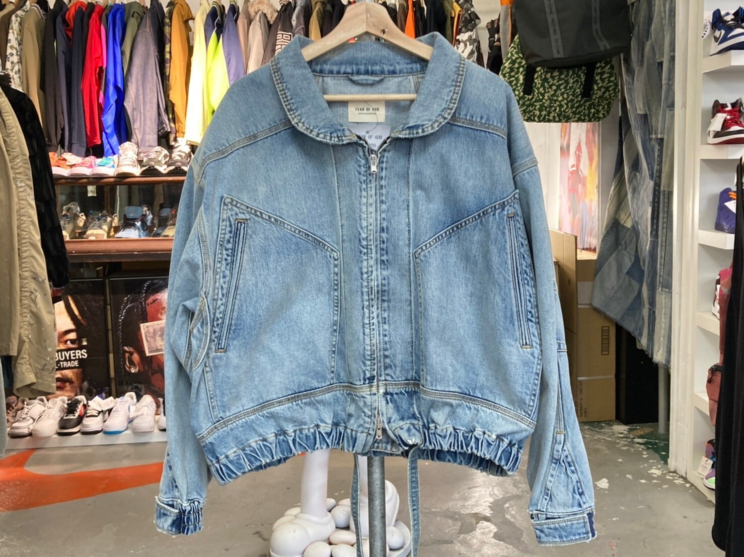 FEAR OF GOD SIXTH COLLECTION DENIM TRACK JACKET SMALL INDIGO 34617 | BRAND  BUYERS OSAKA