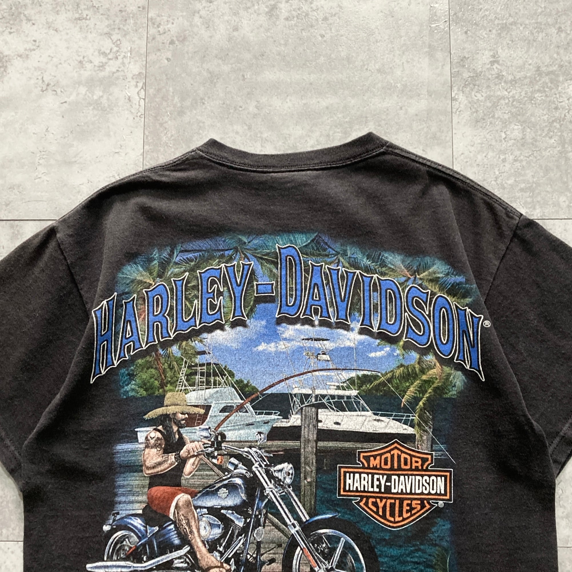 Size.M】HARLEY DAVIDSON ハーレーダビッドソン 両面プリント FREEPORT