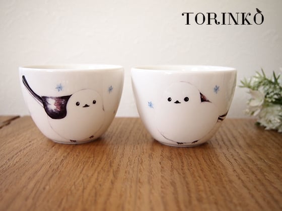 シマエナガ ペアカップ 美濃焼き | TORINKO