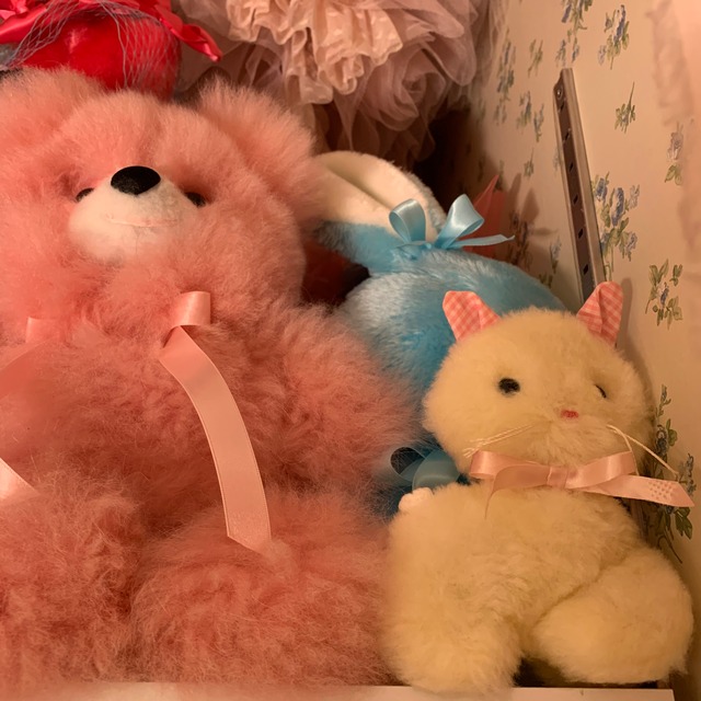 ヴィンテージレモンイエローニャンコのガラガラ (200402)