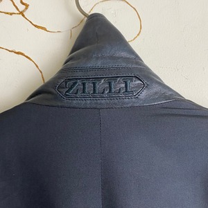 ZILLI leather piping silk coat