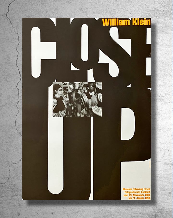 【希少品】写真家 『ウィリアム・クライン』1989年東ドイツでの個展「CLOSE UP」ポスター