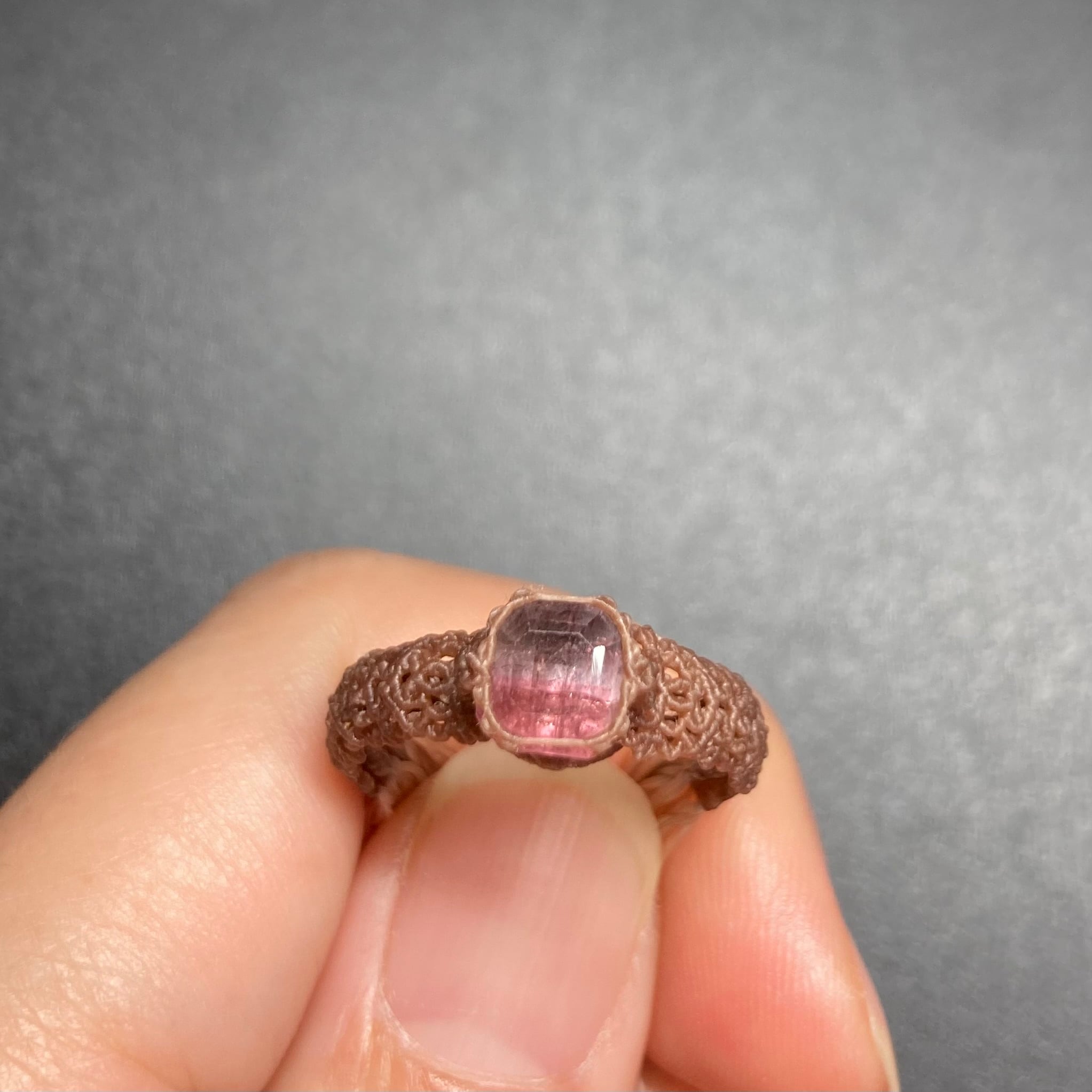 マクラメリング｢birthstone｣カイヤナイトL | canari