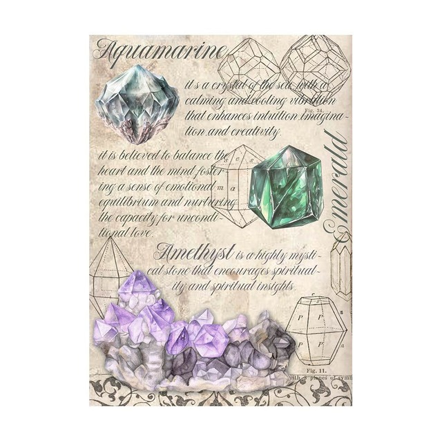 Stamperia Selection 8 Rice paper A6 backgrounds - Fortune　ライスペーパー8枚セット　DFSAK6022【Stamperia（スタンぺリア）】[ST-81p]