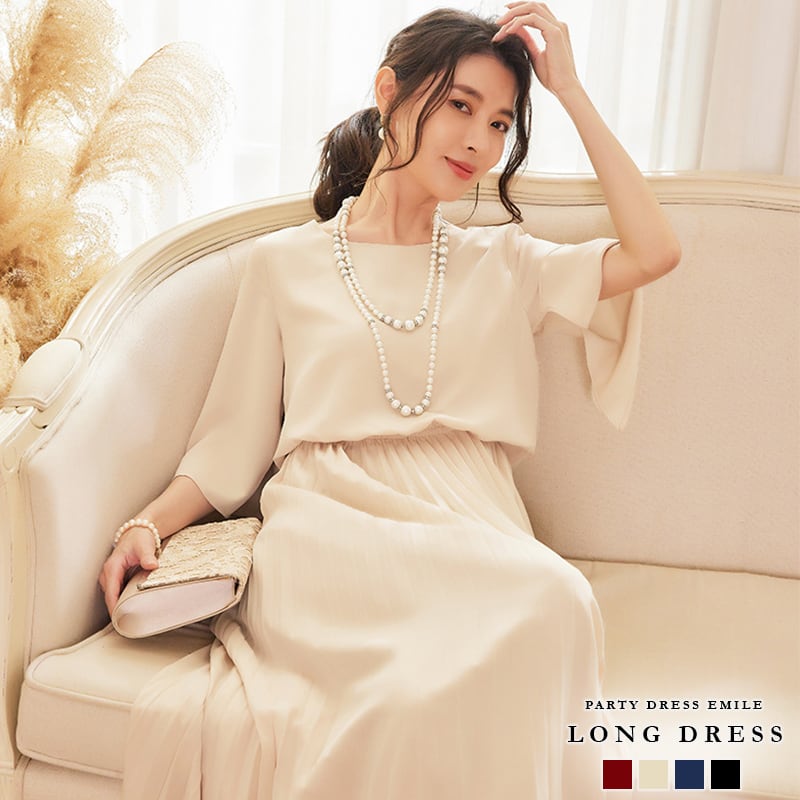 即日配送 送料無料 フォーマル プリーツ ワンピース セレモニー  