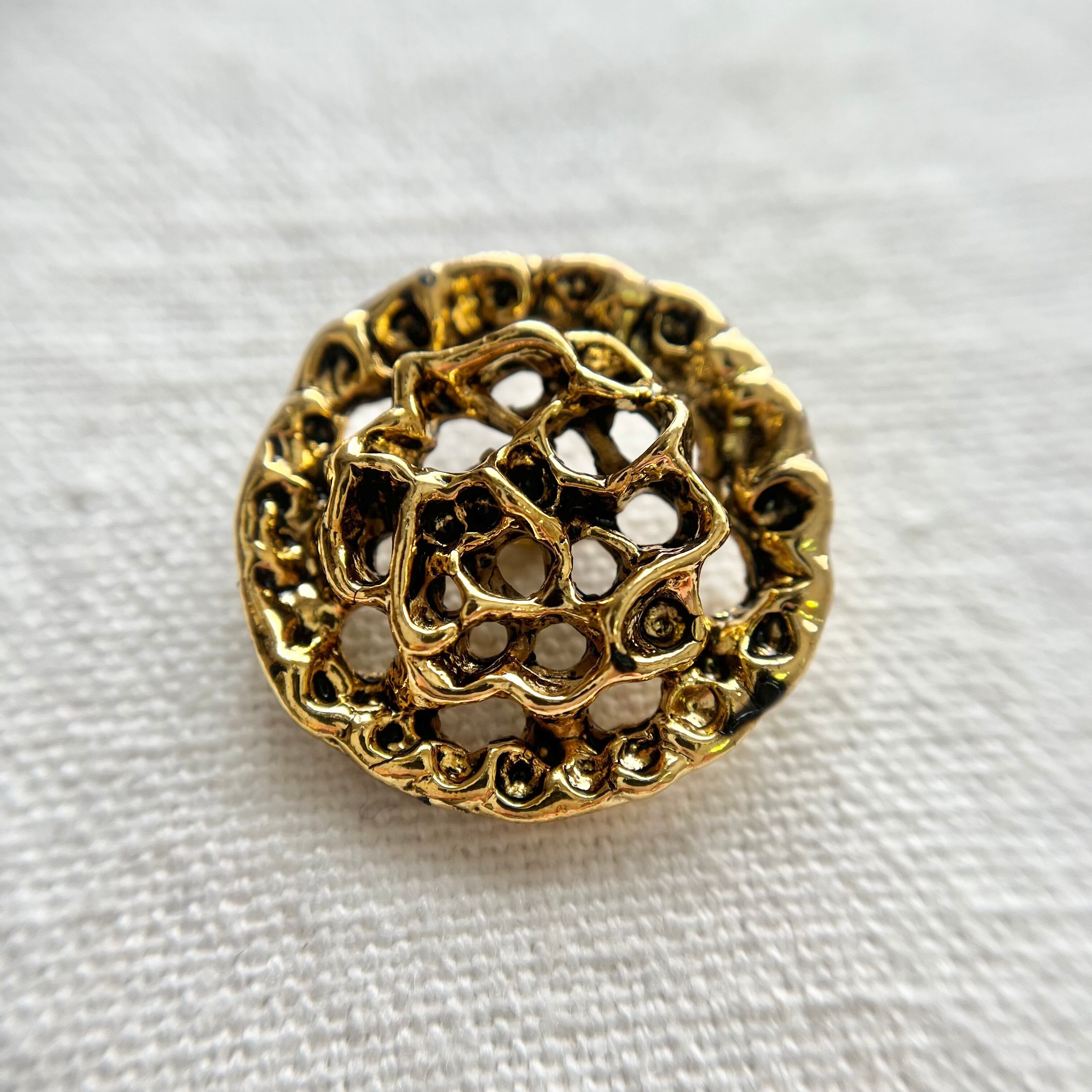 立体メッシュゴールドフラワー 23㎜