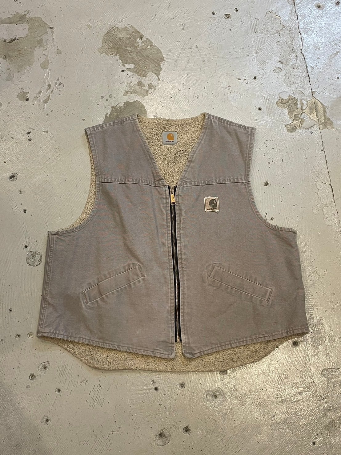 vintage 90's~ CARHARTT DUCK VEST | vintage clothing twoface
