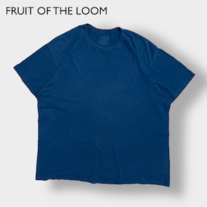 【FRUIT OF THE LOOM】無地 Tシャツ 2XL  ビッグサイズ プレーン ブルーグレー 半袖 夏物 US古着