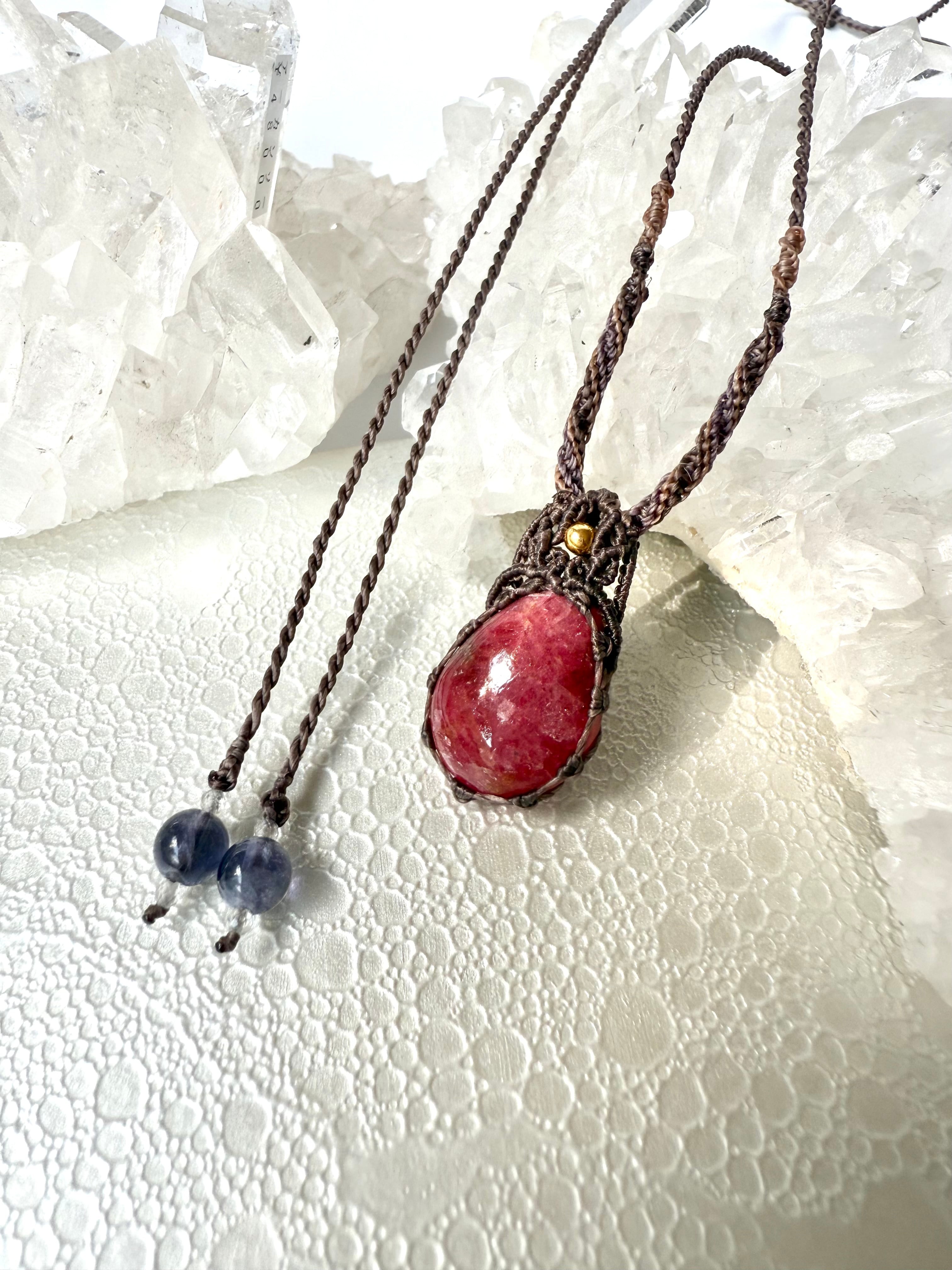 ネット限定 § マクラメ編み § ロードナイト（アンゴラ産） § しずく型