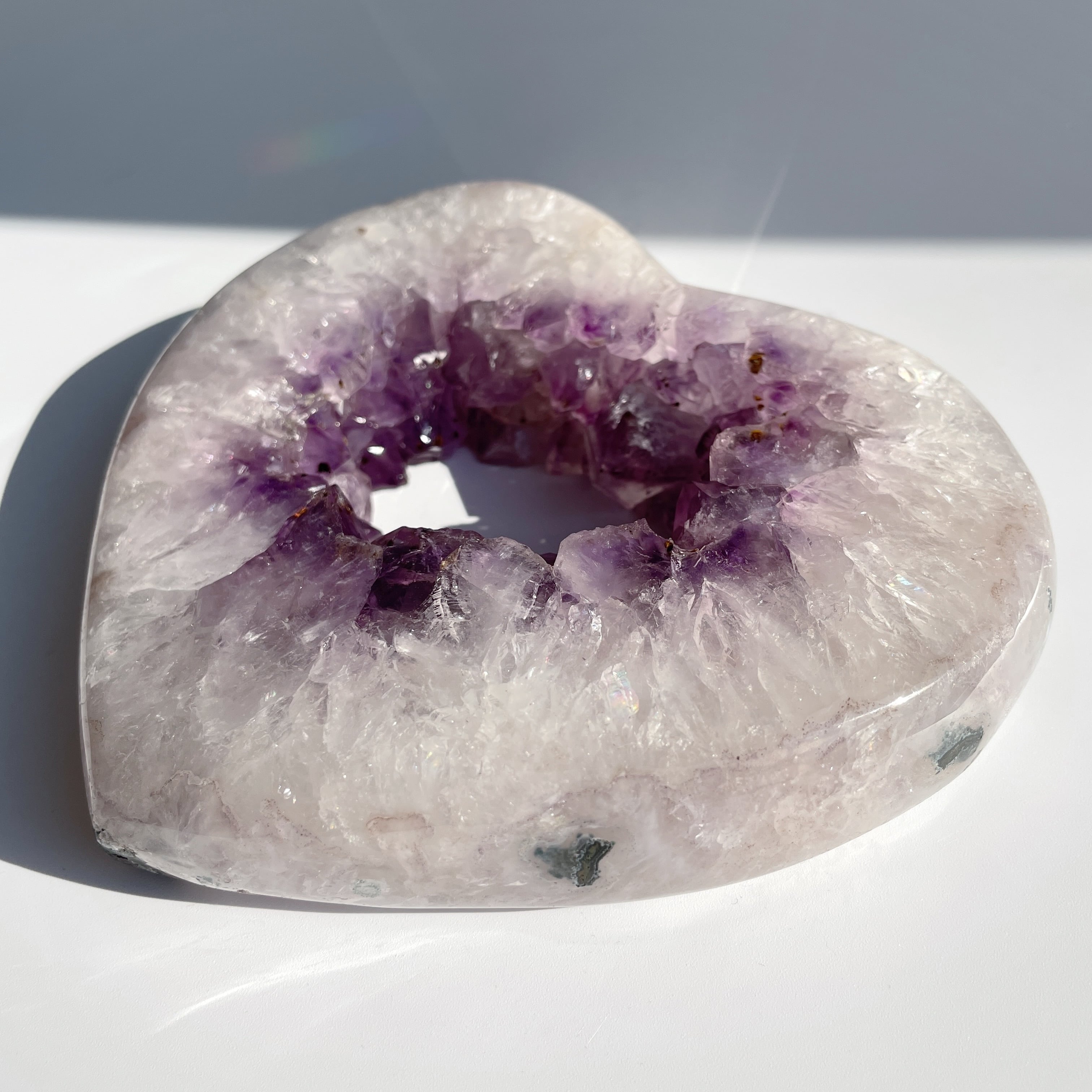 アメジスト ジオードハート型♡01◇Amethyst Geode Heart◇天然石