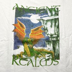 vintage 1990's print tee " ANCIENT REALMS "