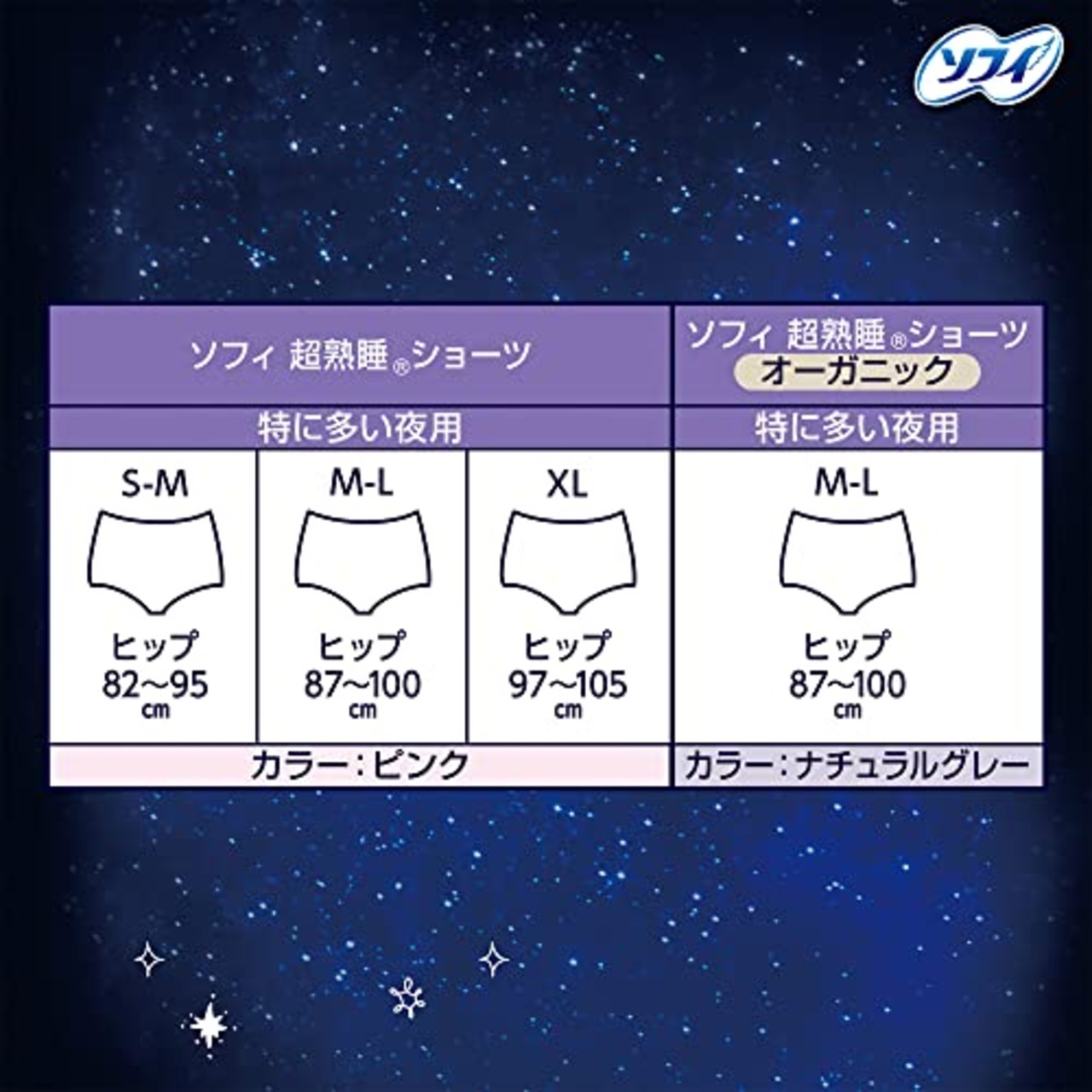 【まとめ買いパック】ソフィ 超熟睡 ショーツ SMサイズ 特に多い夜用 8コ入(生理用品 ショーツ型ナプキン)2個セット
