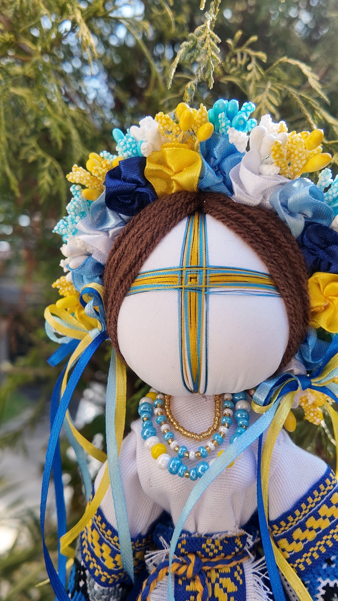 UA.Designer手作りモタンカ 25cm（ウクライナの御守り） - 6