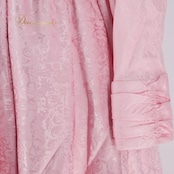 パーティドレス ワンピース ドレス ピンク系 ピンク 柄 模様 発表会 演奏会 ダンス 舞台 衣裳 リボン 露出なし フォーマル 女性用 おしゃれ パーティー用