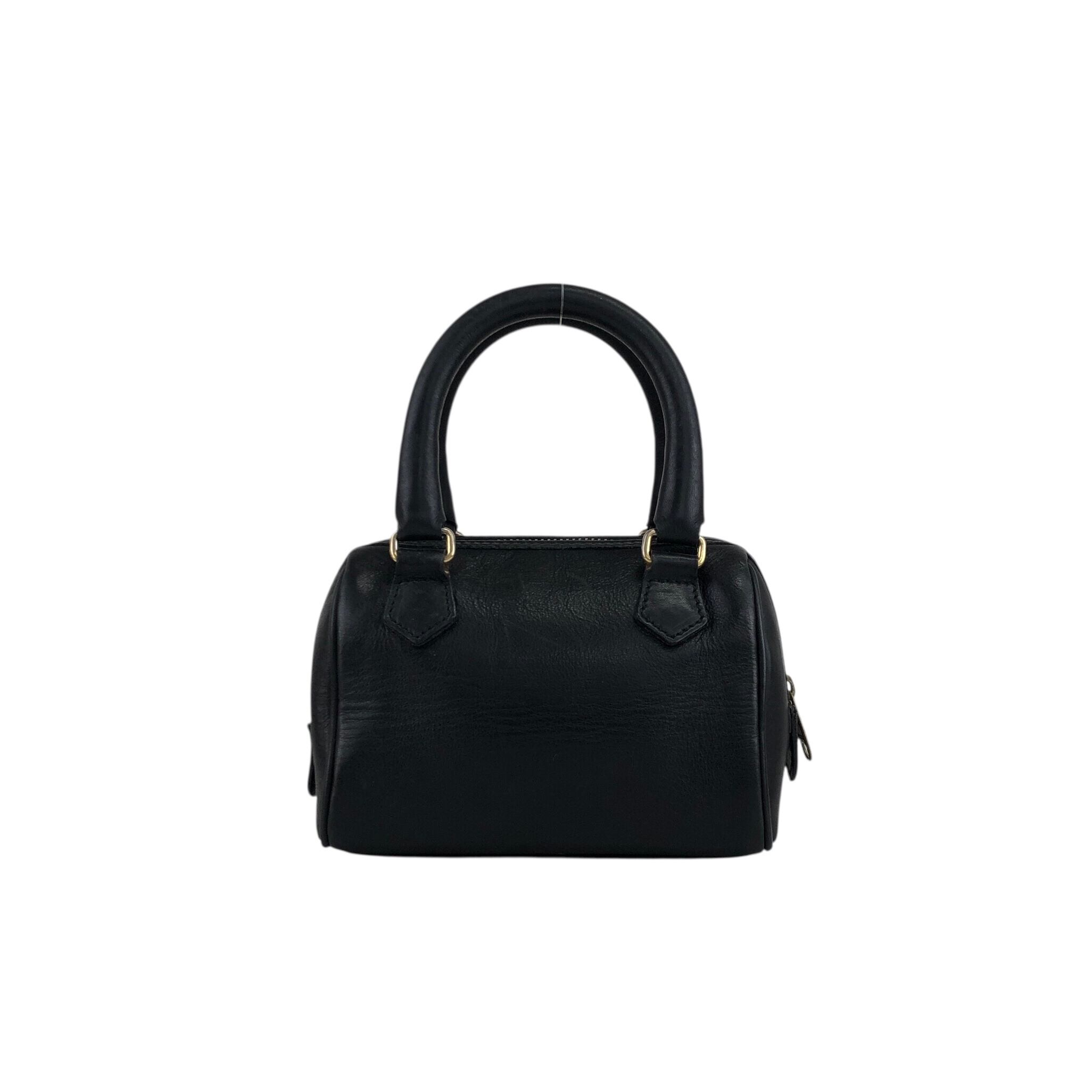 CELINE セリーヌ ハンドバッグ ブラック レザー 2way マイクロ ミニ