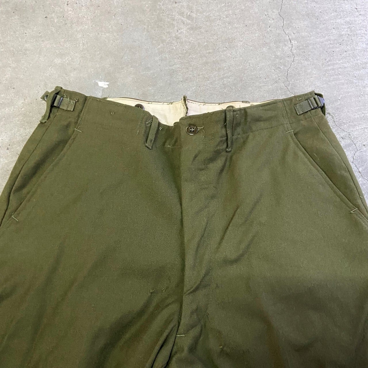 50年代 米軍実品 U.S.ARMY M-51 フィールドパンツ トラウザー ウールパンツ メンズW37相当 ビンテージ ミリタリーパンツ 50s  ヴィンテージ カーキ グリーン 古着【ロングパンツ】【VTG】【new22】 | cave 古着屋【公式】古着通販サイト