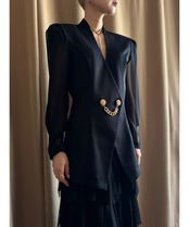 MADE IN JAPAN black sheer sleeve jacket-4736-6
