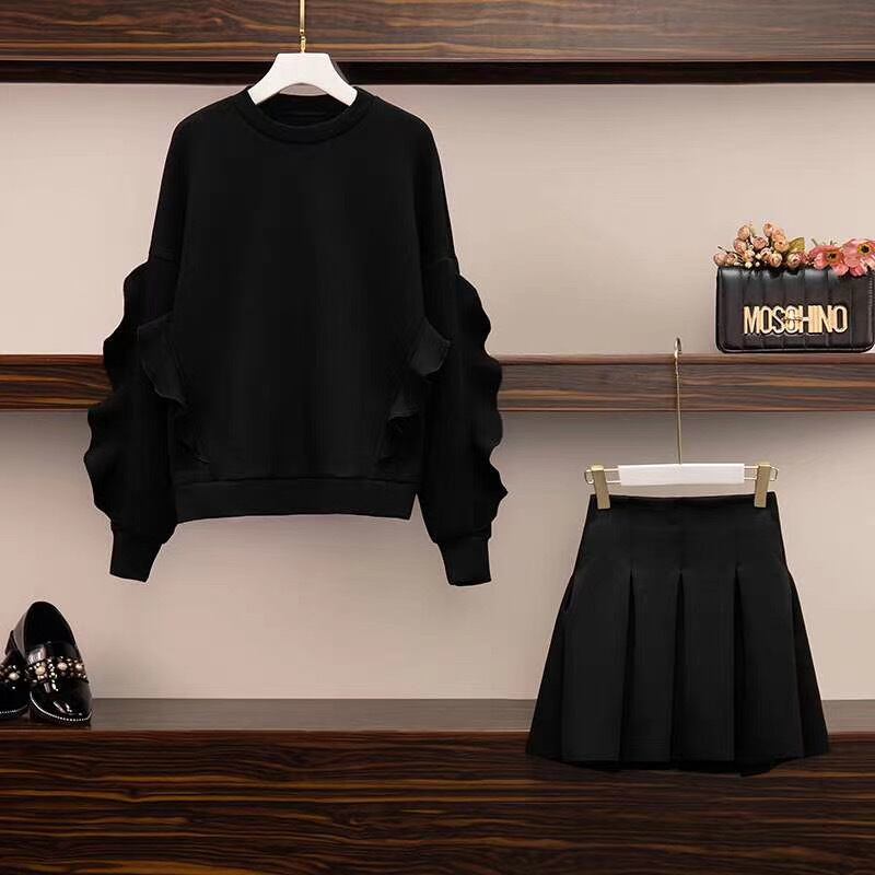 袖フリルスウェットトップス