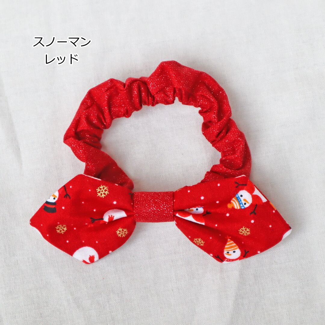 クリスマスリボン(赤①)わんちゃん猫ちゃん用首輪 猫 首輪赤リボン