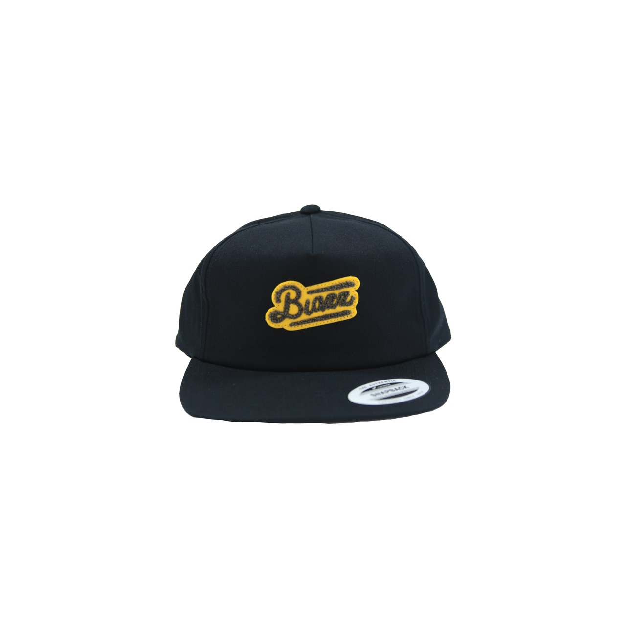 MOCO LOGO Unstructured 5-Panel Snapback [BLACK]