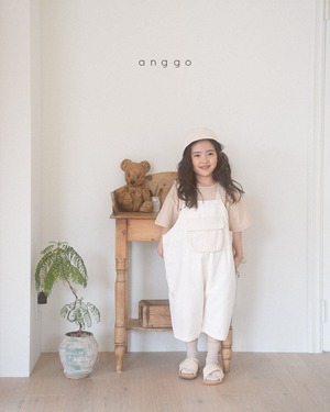 【anggo】サンドオーバーオール クリーム 90〜110cm